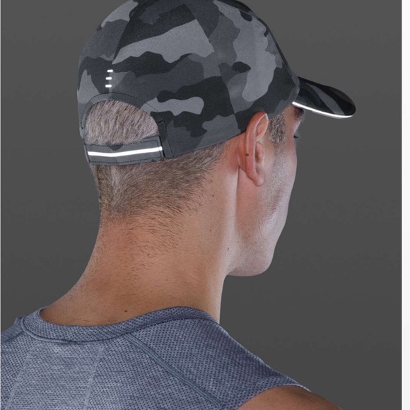 Lululemon Fast and Free Mens Run Hat *NWT Heritage 365 Camo Rhino Grey Multi - Picture 3 of 6